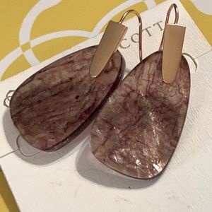 KENDRA Scott gold & brownish stone earrings💎💎